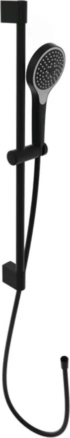 Set de dus cu bara 70 cm Villeroy&Boch Verve negru mat si para cu 3 functii