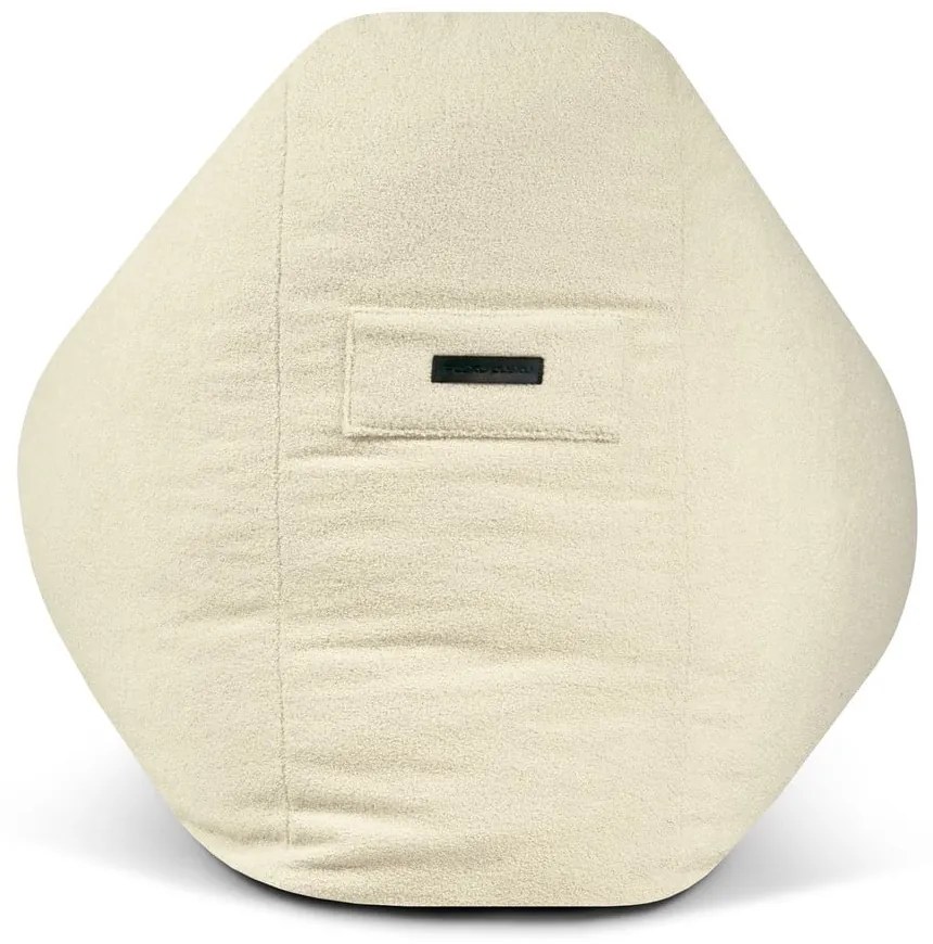 Fotoliu bean bag crem cu tapițerie din țesătură bouclé Snug 100 – SLOWDOWN