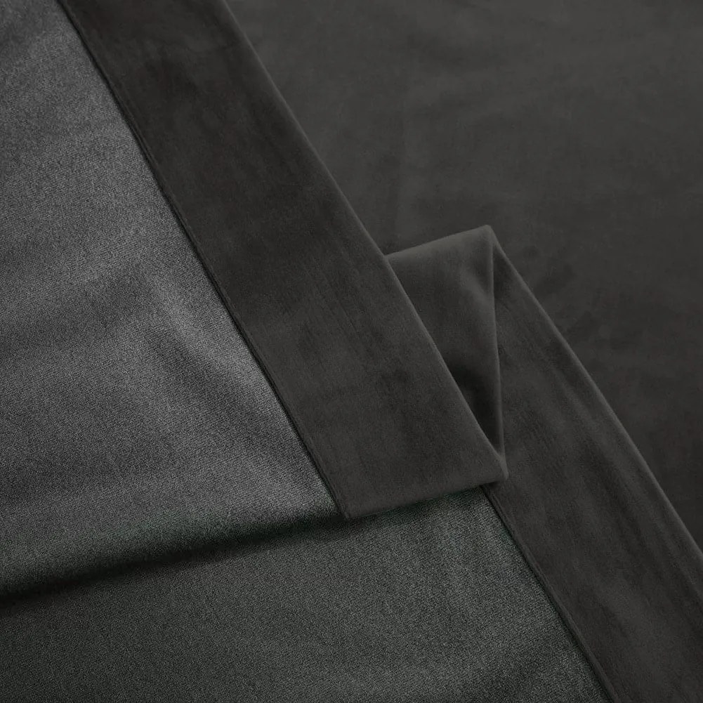 Set draperie din catifea blackout cu rejansa transparenta cu ate pentru galerie, Madison, densitate 700 g/ml, Pine Tree, 2 buc