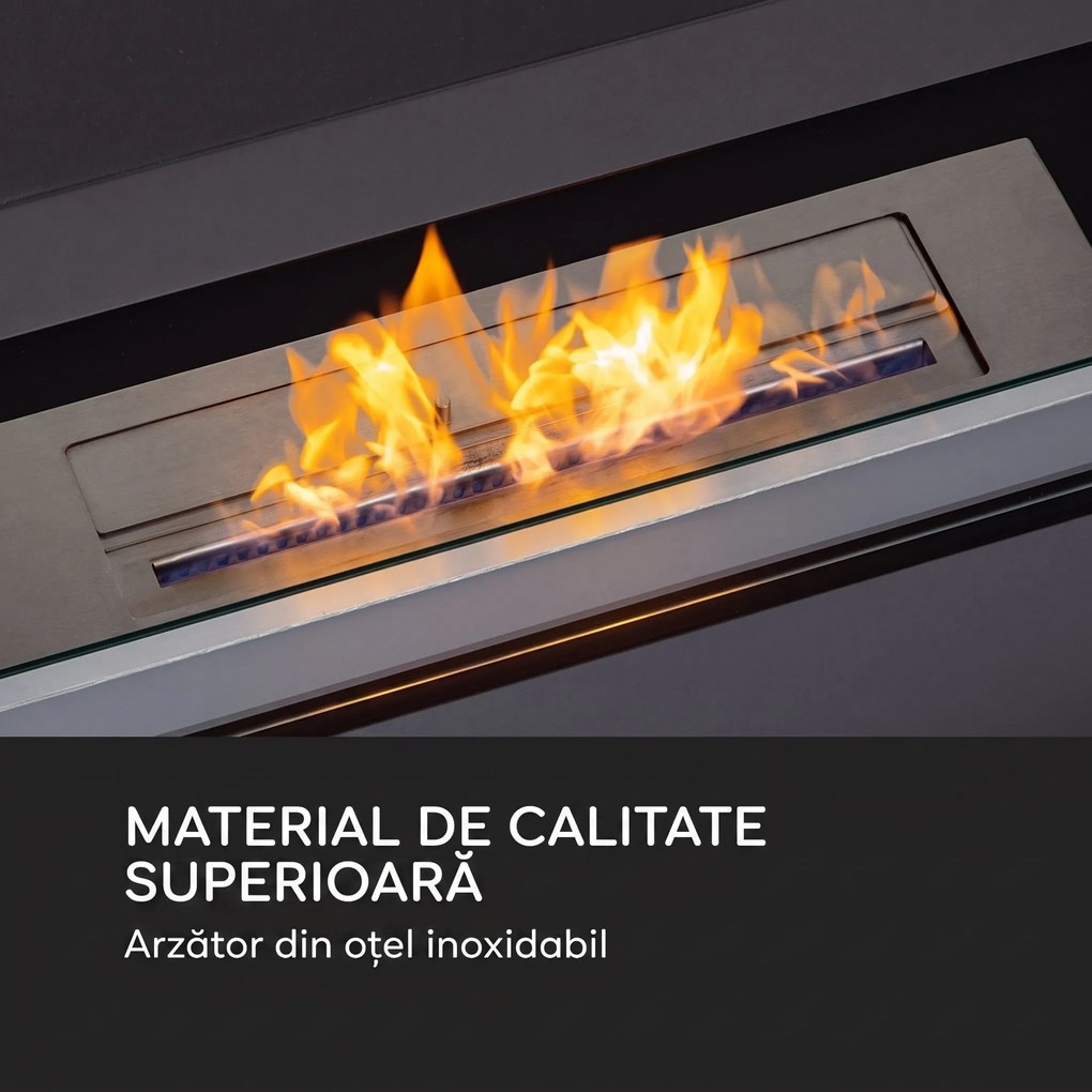 Blumfeldt Fiamme Scoppi, șemineu cu etanol, arzător din oțel inoxidabil, 3 litri, durata de ardere 5-6 ore
