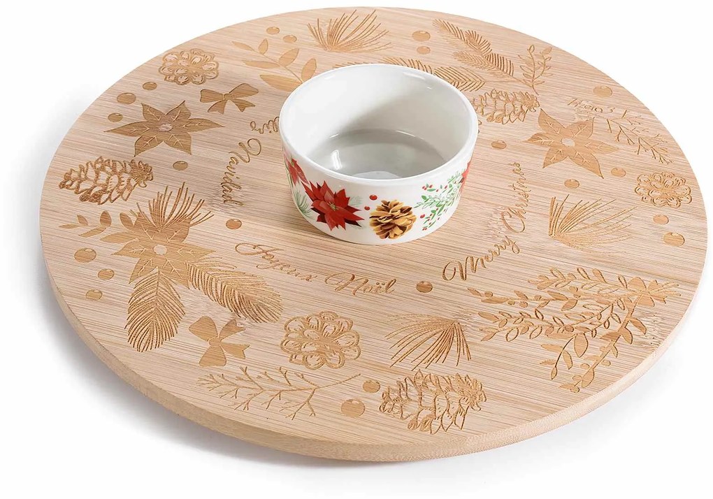 Platou servire aperitive craciun 30 cm