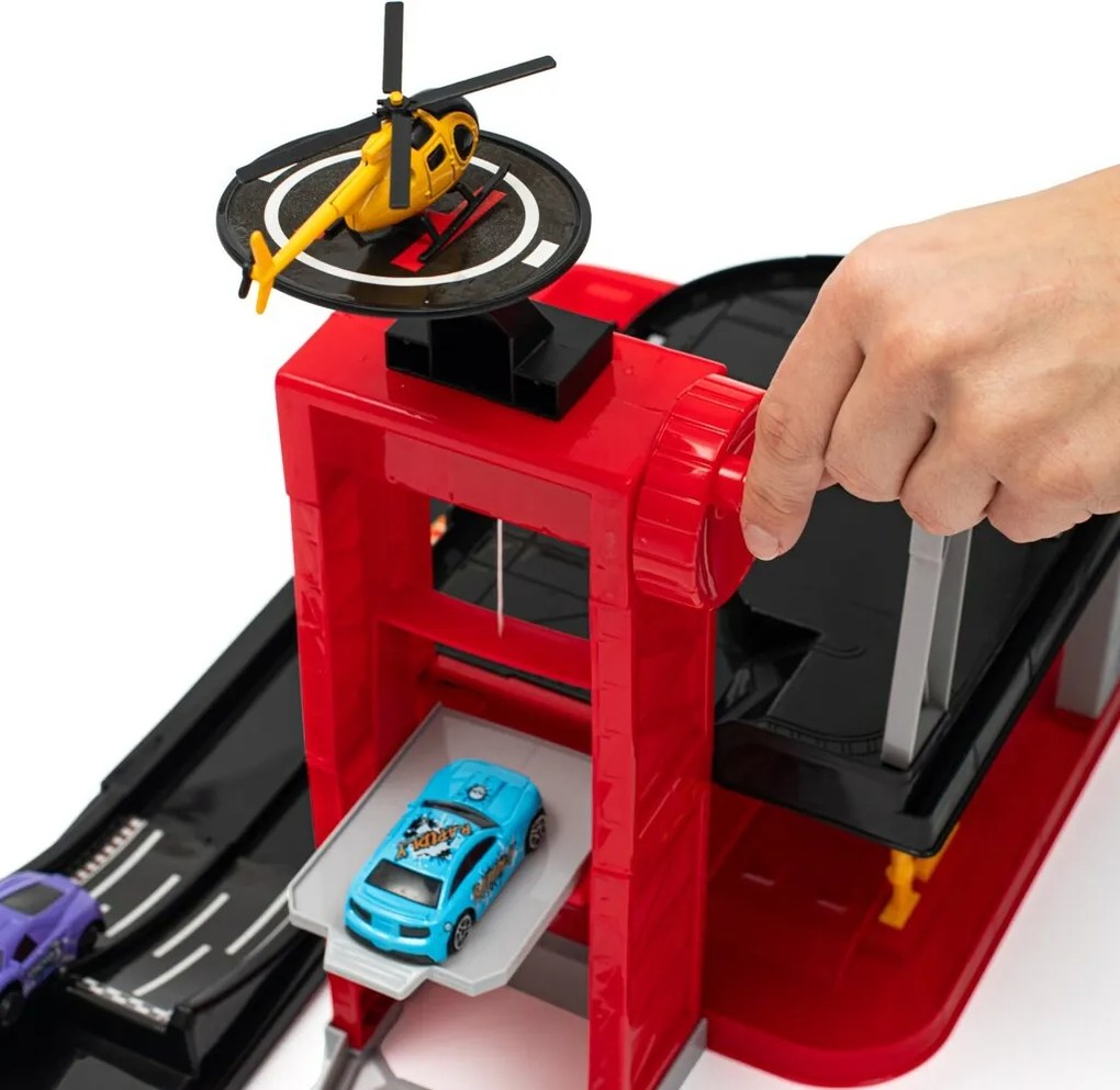 Baby Mix Garaj pentru copii cu elicopter, 60 x 33 x 29 cm