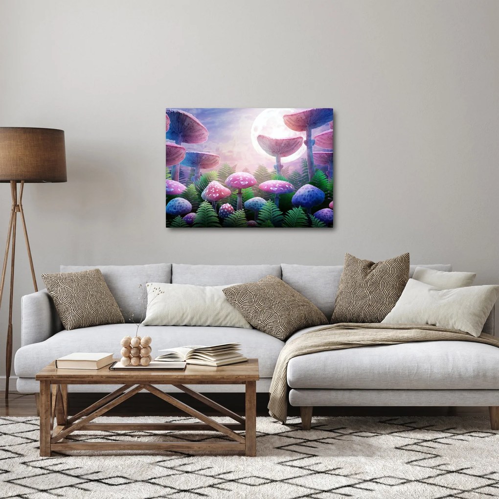 Tablou - Ciuperci sub lună plină (70x50 cm)
