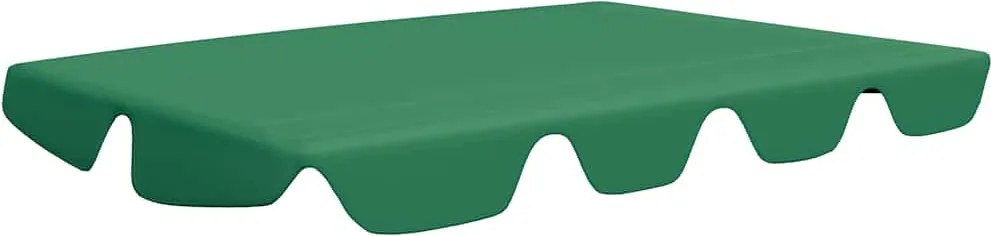 vidaXL Copertină de rezervă leagăn grădină, verde, 150/130x105/70 cm