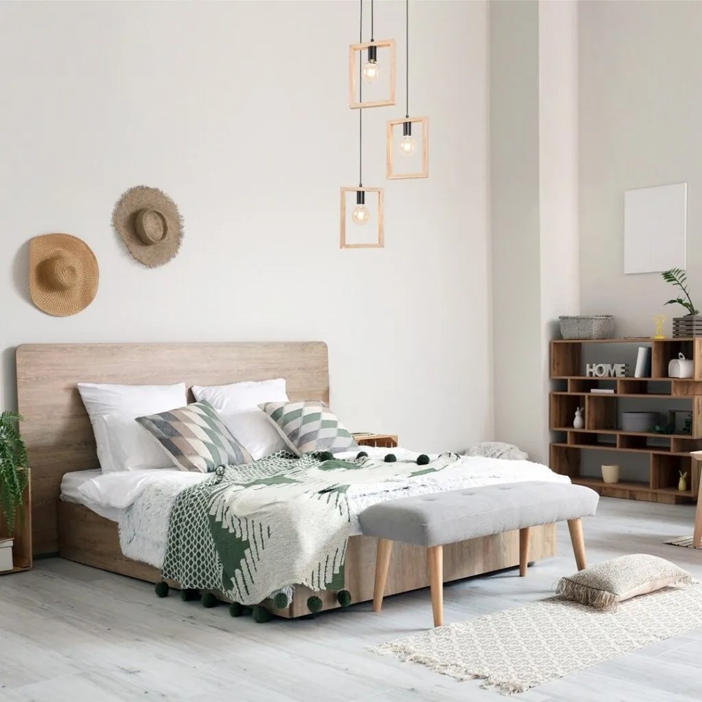 Lustra cu 3 pendule design industrial Indigo negru