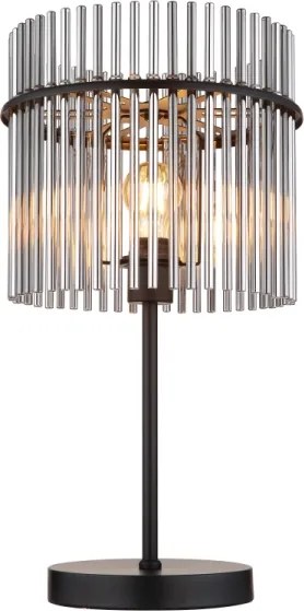 Globo 15698T1 - Lampă de masă GORLEY 1xE14/60W/230V Ø 30 cm neagră