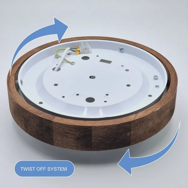 Plafonieră LED Brilagi CARVALHO SLIM 1xE27/60W/230V stejar d. 27 cm