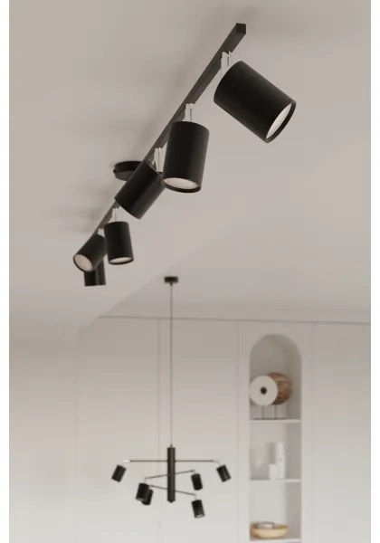 Lustră pe cablu Sollux SL.1207 LEMMI 6xGU10/10W/230V negru