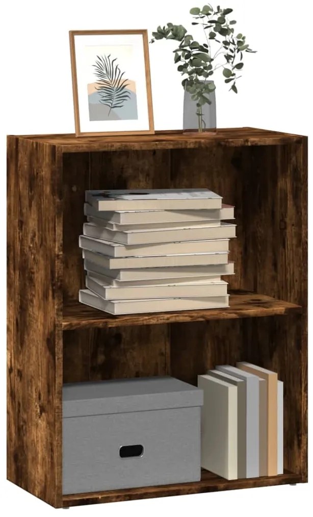 vidaXL Bibliotecă, stejar fumuriu, 60x30x77 cm, lemn prelucrat