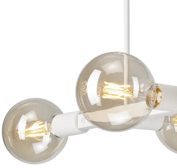 Lustră pe tijă ASTRID 4xE27/60W/230V alb
