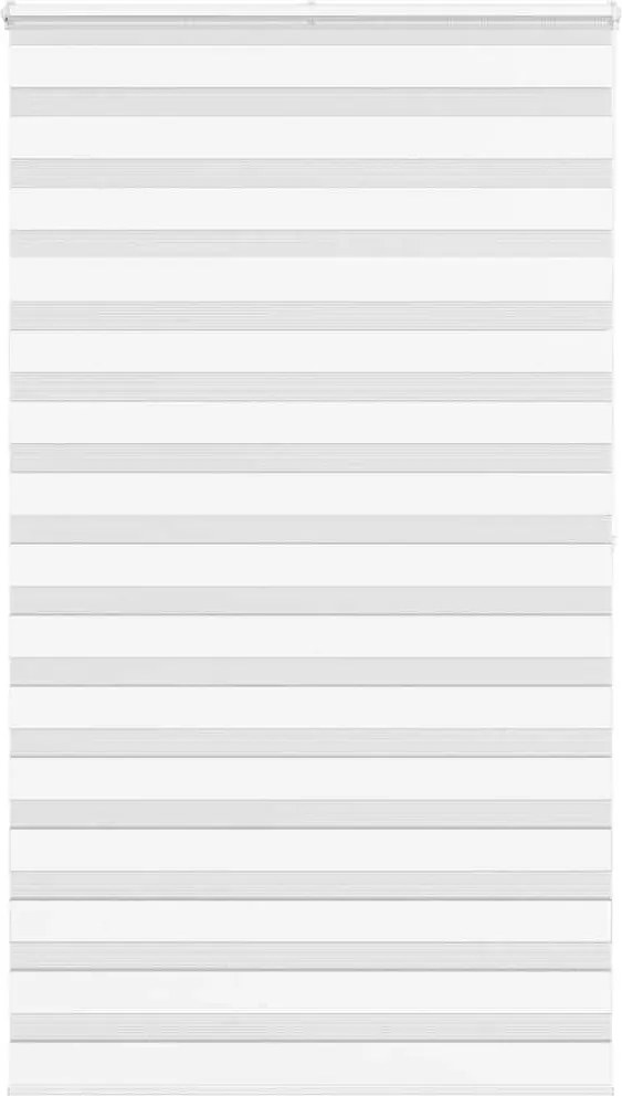 vidaXL Jaluzea tip zebra alb lățime țesătură 130,9 cm poliester
