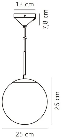 Lustră pe cablu Nordlux GRANT 1xE27/25W/230V d. 25 cm