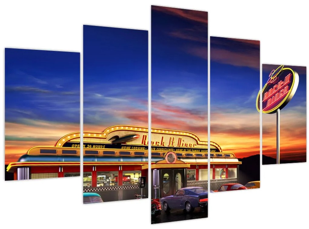 Tablou - Bar de seară (150x105 cm)