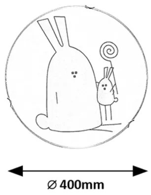 Rabalux 71279 - Lampă de tavan pentru copii FLAPPY 2xE27/60W/230V