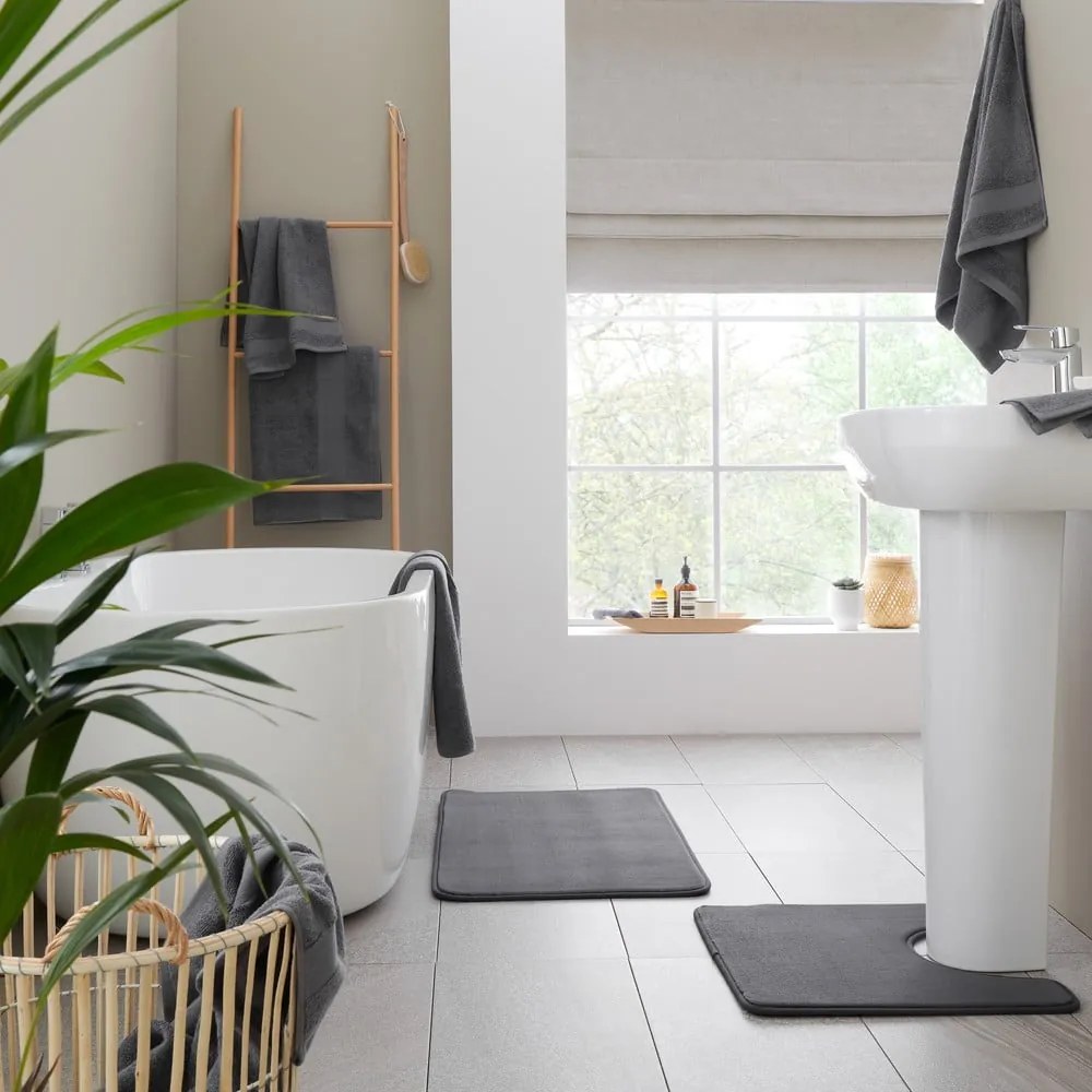 Prosop gri închis din bumbac din frotir 50x85 cm Anti-Bacterial – Catherine Lansfield