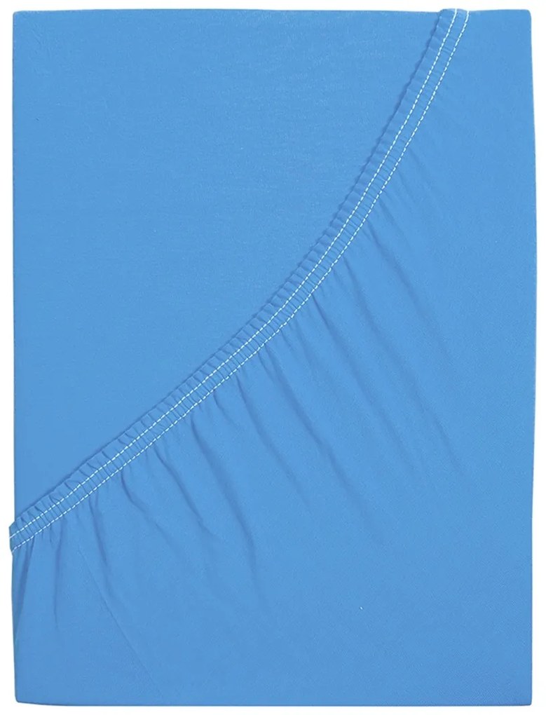 Cearșaf de pat 4Home Mako jersey albastru, 90 x 200 cm
