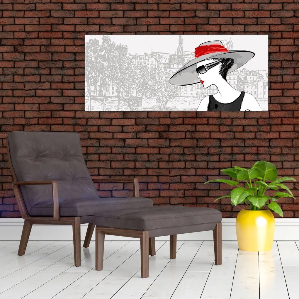 Tablou - Doamna la oraș (120x50 cm)