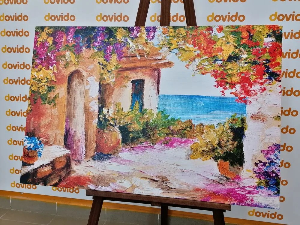 Tablou căsuță de coastă de vară