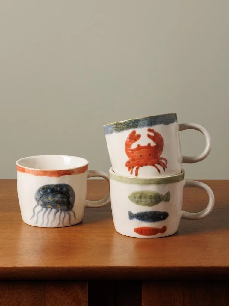 Set 3 cani din ceramica, "Mare Amore"