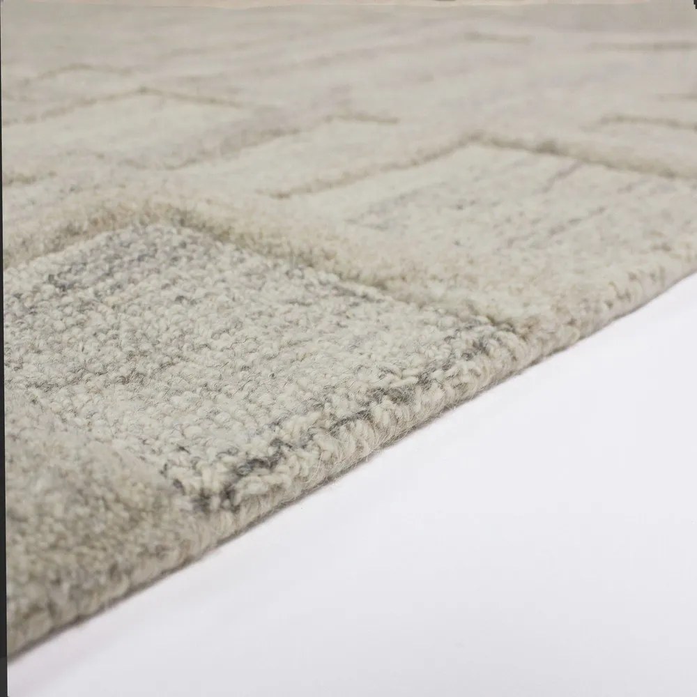 Covor grej țesut manual din lână 160x230 cm Elva – Flair Rugs