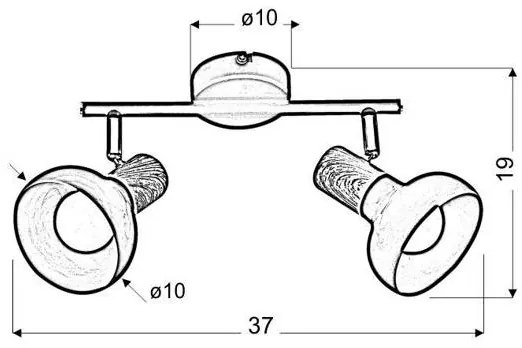 Lampă spot PUERTO 2xE14/40W/230V