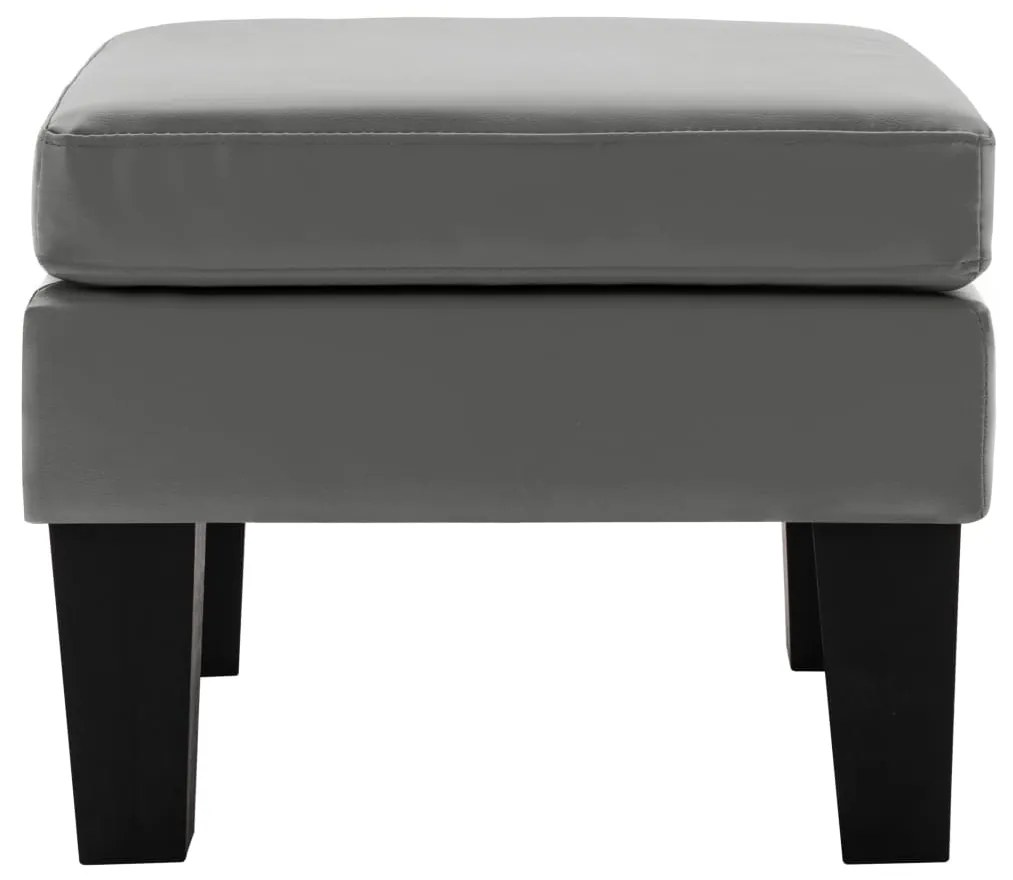 288777 vidaXL Taburet, gri, piele ecologică