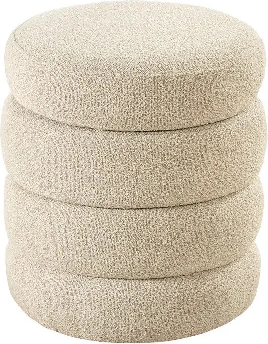 Taburete cu spatiu de depozitare, Tesatura boucle taupe, VOQUE 50cm
