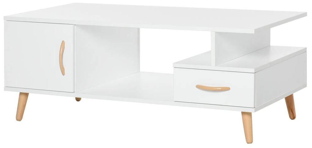 Masuta de sufragerie HOMCOM cu usa si sertar, 100x50x40cm | Aosom RO