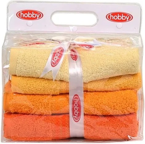 Set 4 prosoape Rainbow Daisy, 50 x 90 cm