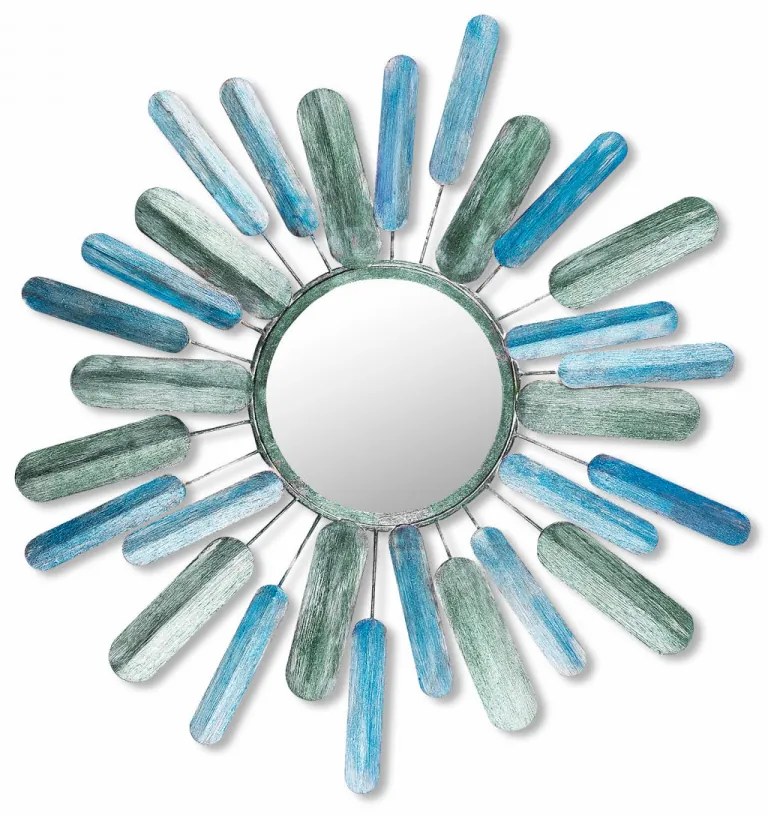 Accesoriu Decorativ de Perete Metal Art Mirror Sun, Metal