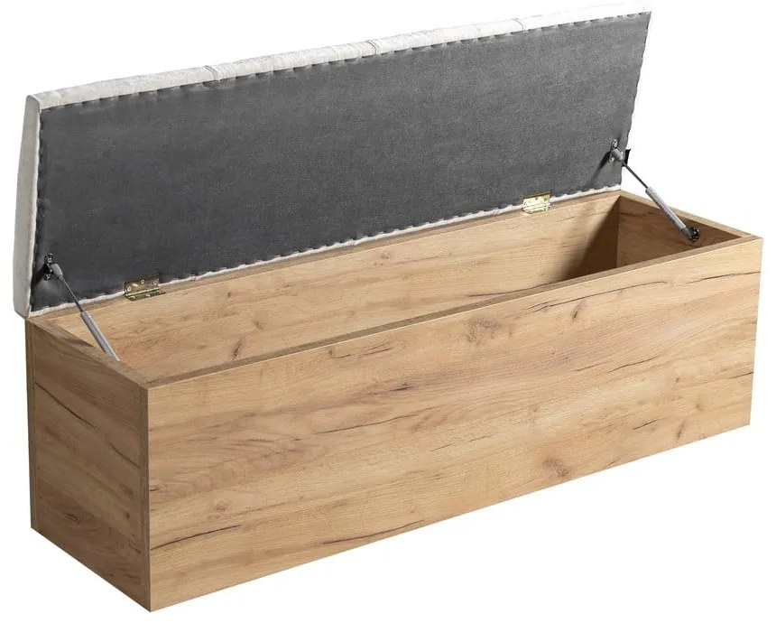 Bancă gri deschis/în culoare naturală Kumo – Bobochic Paris