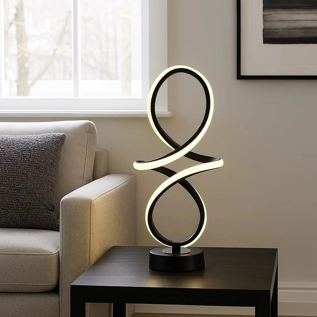 💡 Veioză LED SX8615 BK – Minimalism în Negru Mat și Iluminare Reglabilă