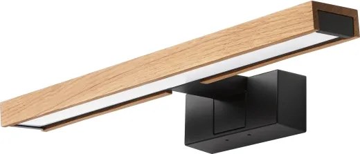 Brilagi - Iluminare LED pentru oglindă de baie 3 în 1 WOODY MIRROR LED/8W/230V IP44 negru/stejar