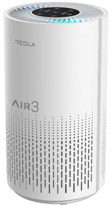 Purificator de aer Tesla Tara Lite 3, Pana la 12 m², CADR 100 m³/h, Filtru HEPA/Carbon Activ, Timer, , Alb
