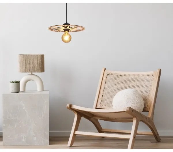 Lustră pe cablu FALCO 1xE27/60W/230V d. 30 cm bej