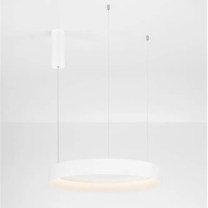 Lustra circulara aluminiu alb LED CCT LUMIA 60cm