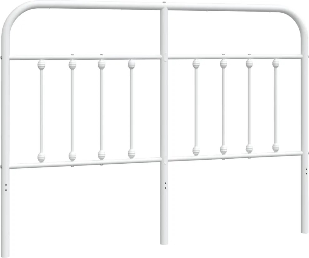 vidaXL Tăblie de pat de schimb metalică, alb, 140 cm