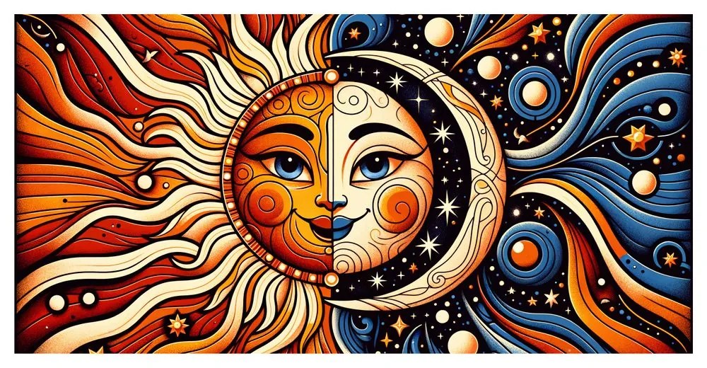 Tablou chip solar și lunar