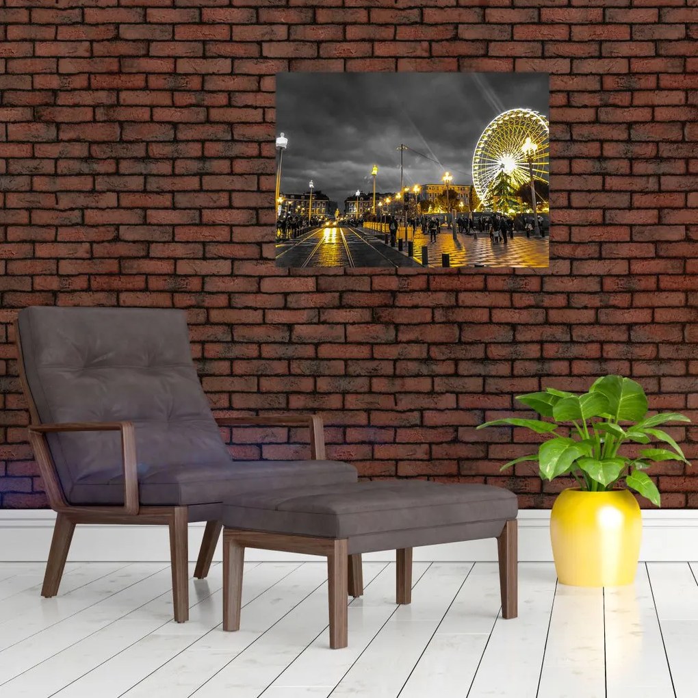 Tablou carusel în amurg (70x50 cm)
