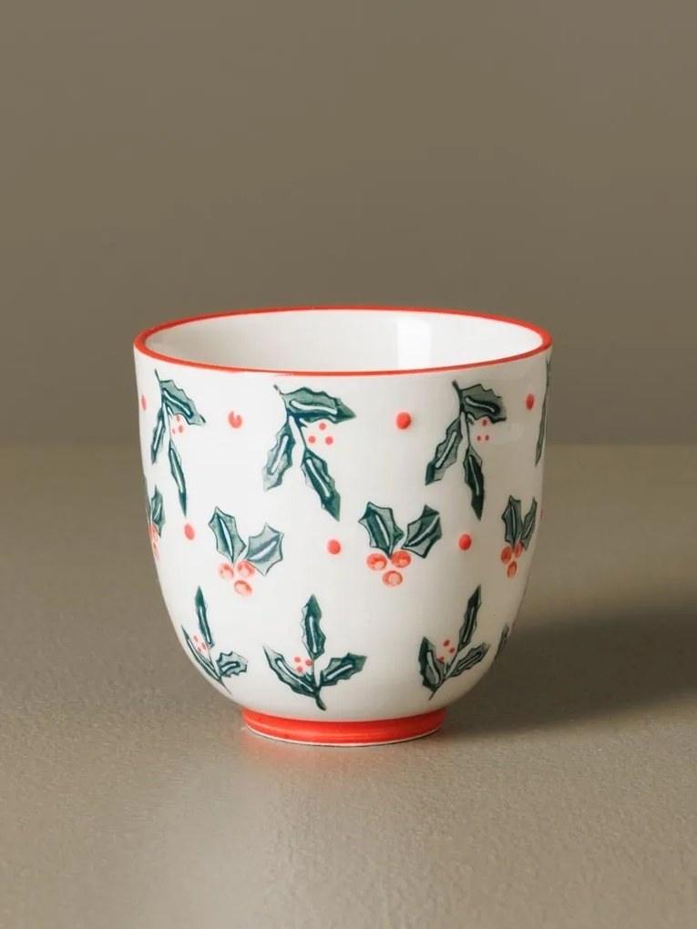 Set 4 cani din ceramica, cu motive de iarna, Givra