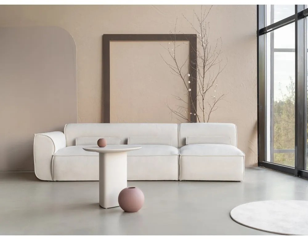 Șezlong modular alb (cu colț pe partea stângă ) Flex Felix – Miuform