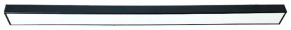 Plafonieră LED/32W/230V 4000K 120x7 cm negru