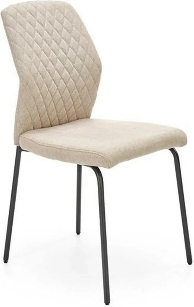 Scaun K461, bej/negru, stofa clasica, 46x56x92 cm