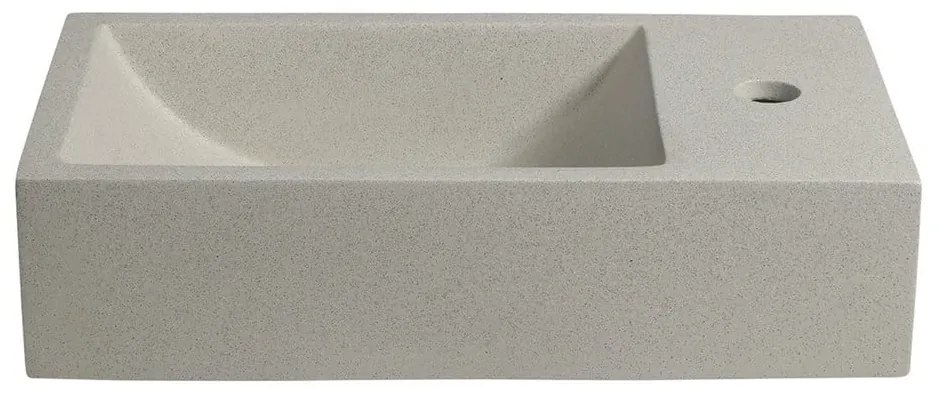 Chiuvetă mică pentru WC gri deschis din beton 40x22 cm Crest – Sapho