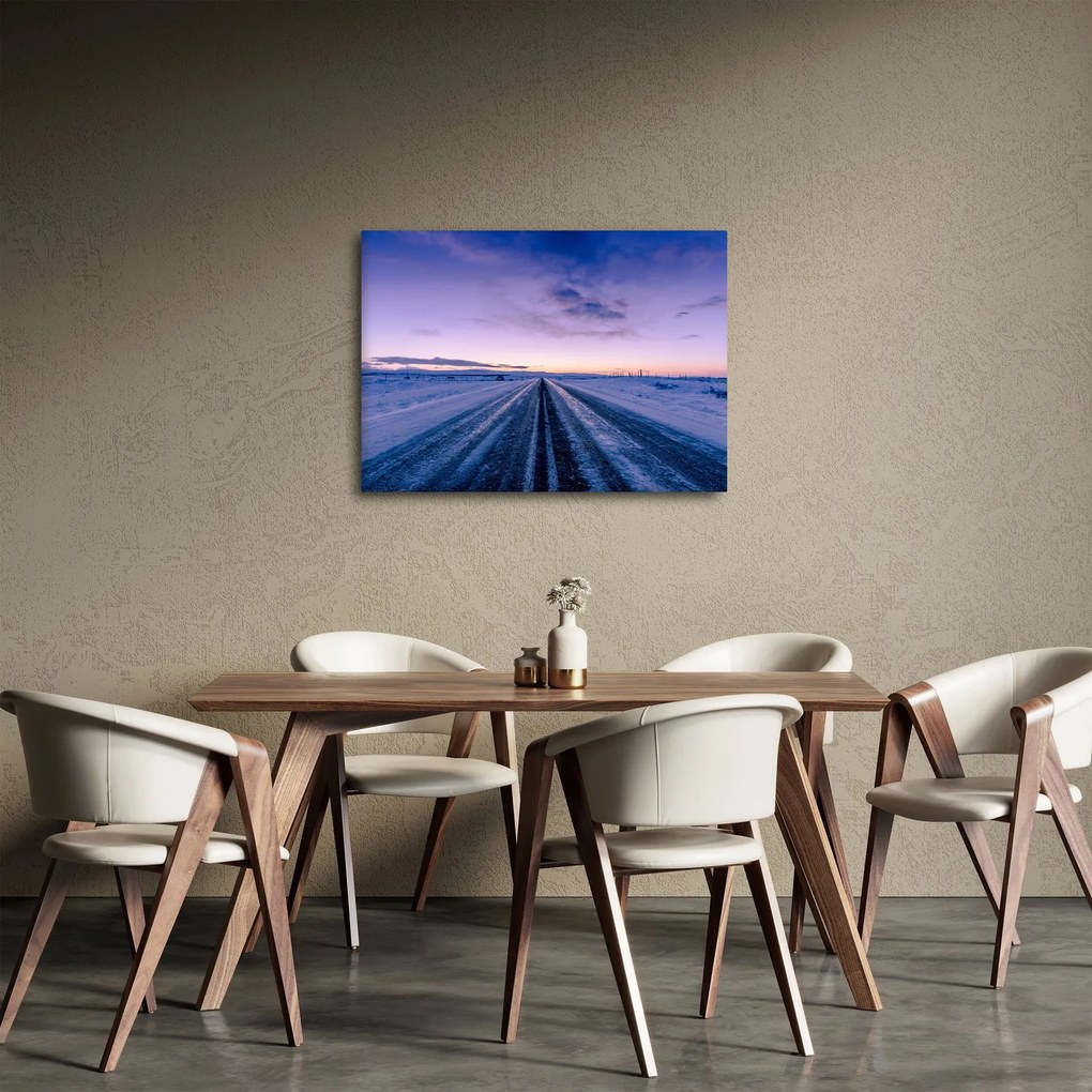Tablou - autostrada iarna (70x50 cm)