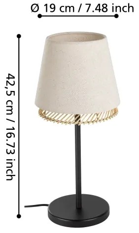 Lampă de masă Eglo 43977 TABLEY 1xE27/40W/230V