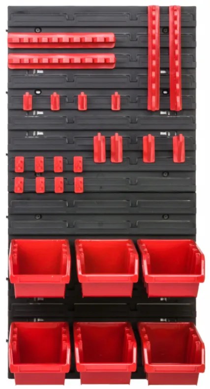 Perete pentru unelte 78x39cm + 6 cutii RED