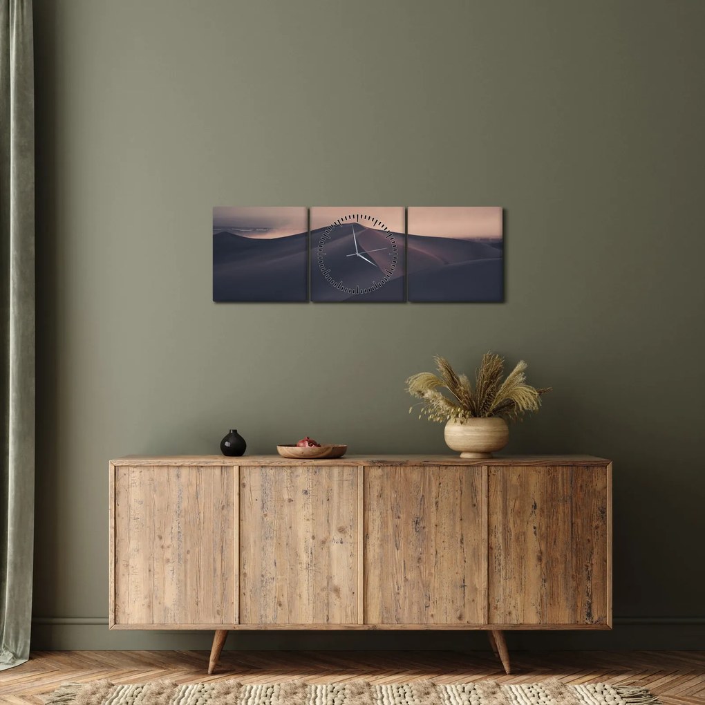 Tablou - Valuri de nisip (cu ceas) (90x30 cm)