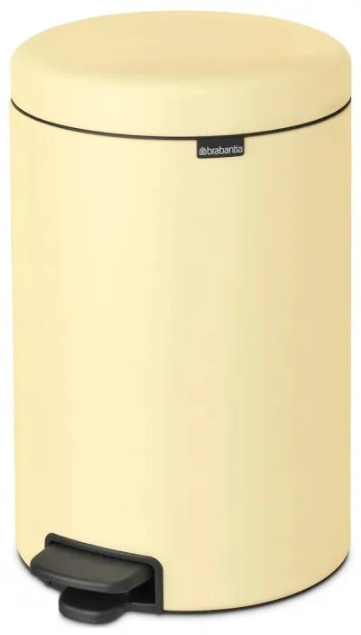 Cos cu pedala Brabantia NewIcon 1008848, 20 L, Inchidere lina, Baza antiderapanta, Galben