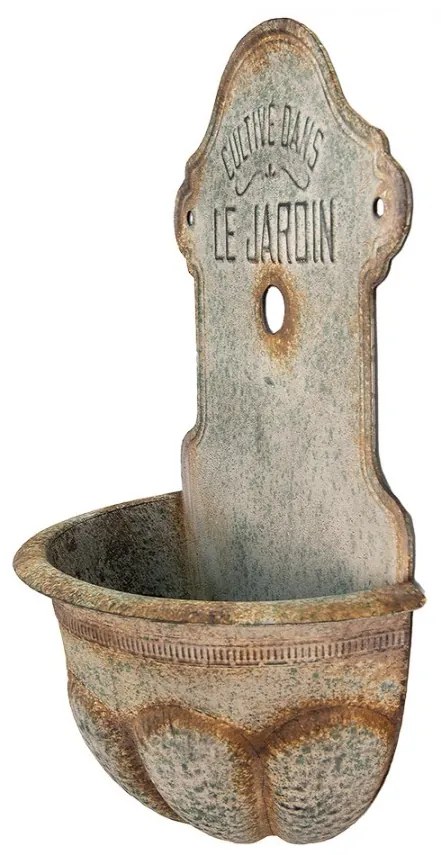 Suport decorativ de perete, din metal, aspect vintage